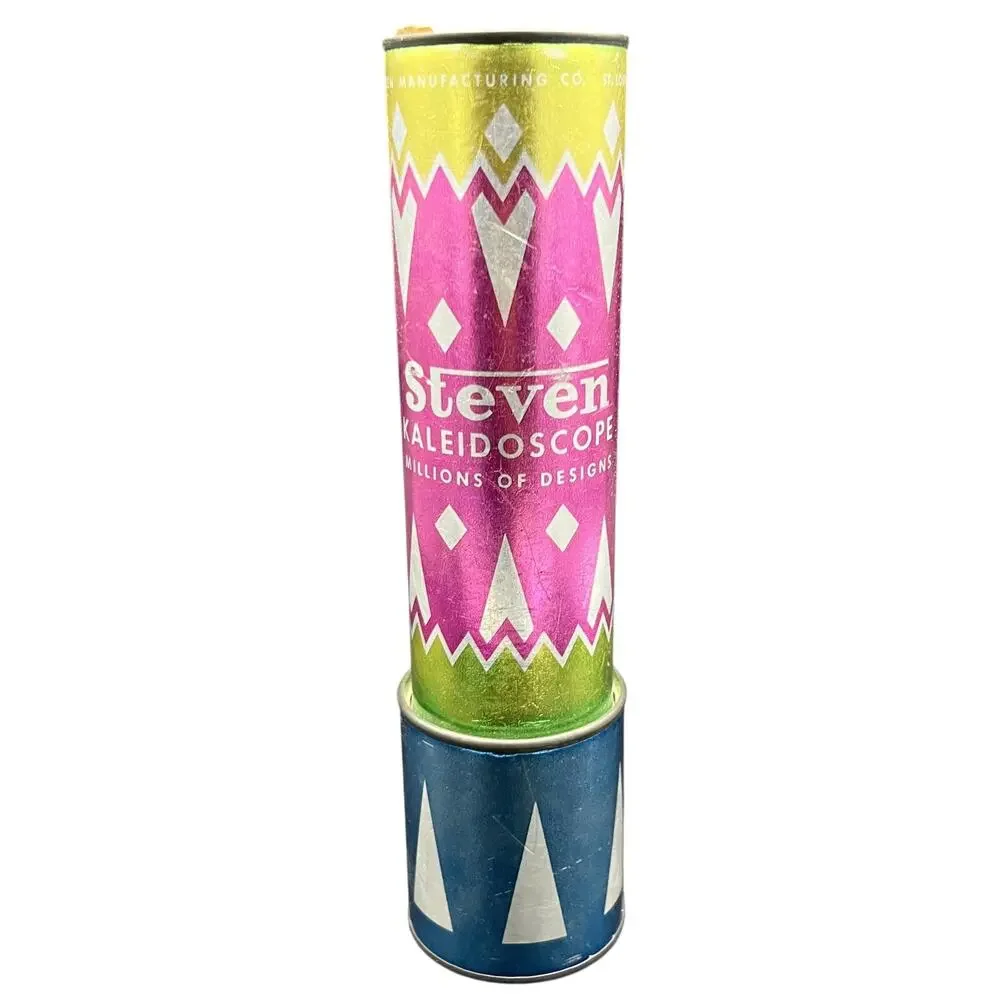 🔭 Steven Kaleidoscope Tin Toy Millions of Designs Retro Vintage Prism ViewerToy